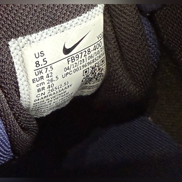 Nike Force Trout 9 Keystone Baseball Cleats Mens Sz 8.5 Midnight Navy White - Picture 6 of 6